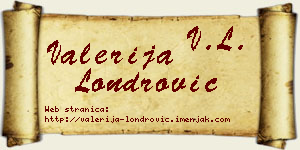 Valerija Londrović vizit kartica